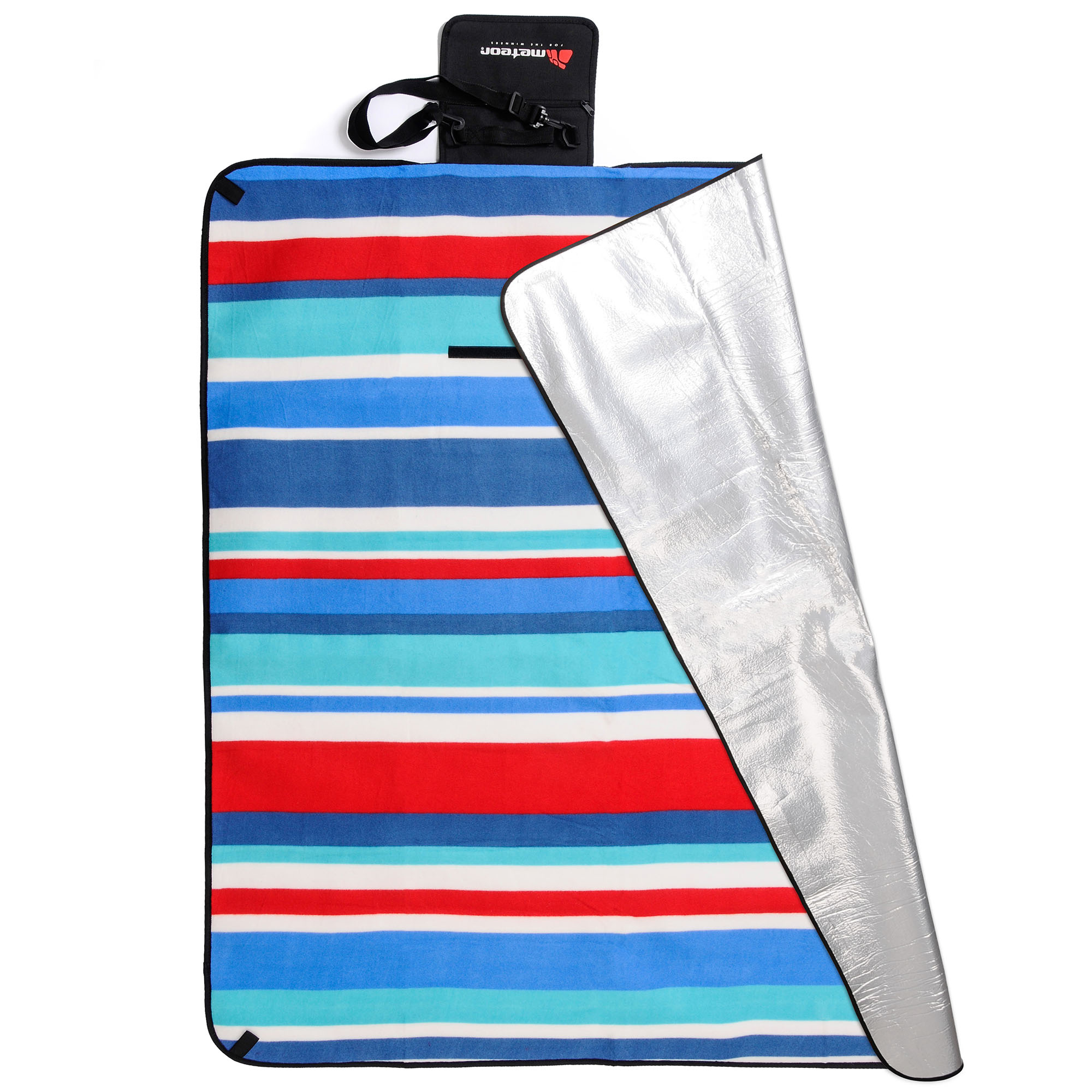 PICNIC BLANKET METEOR L 120x135 cm navy/red/white L markARTUR