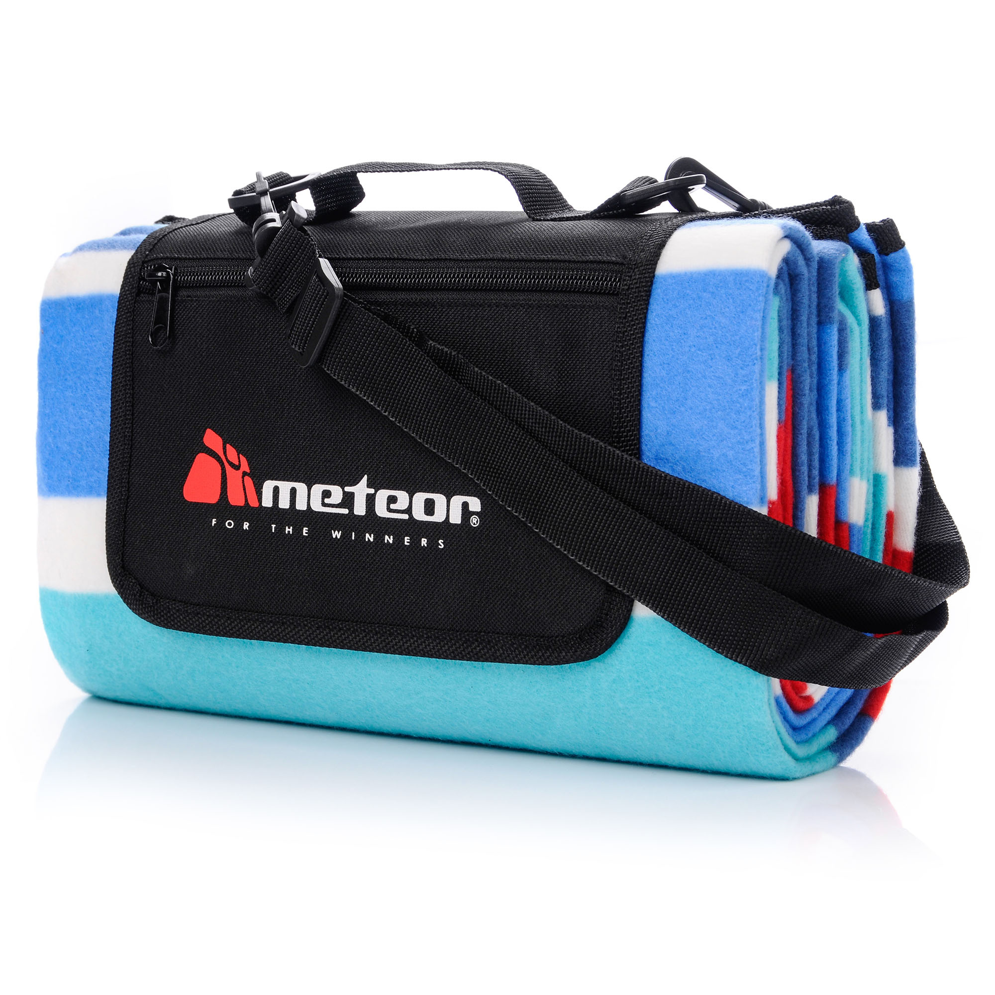 PICNIC BLANKET METEOR L 120x135 cm navy/red/white L markARTUR