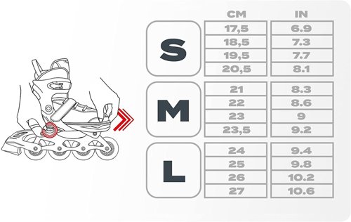 Inline skates Meteor 4w1 Cream S 30-33