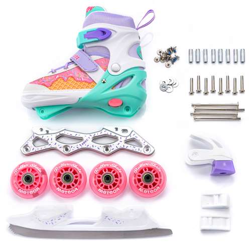 Inline skates Meteor 4w1 Cream S 30-33