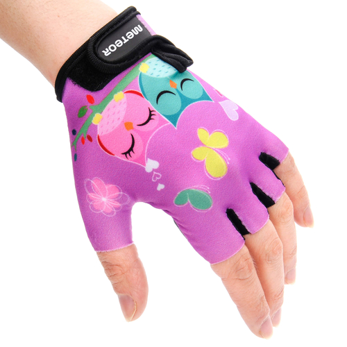 Meteor Kids M Owl cycling gloves
