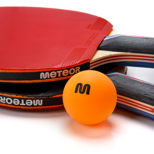 SET OF 2 TABLE TENNIS RACKETS METEOR MISTRAL*** AND 3 BALLS