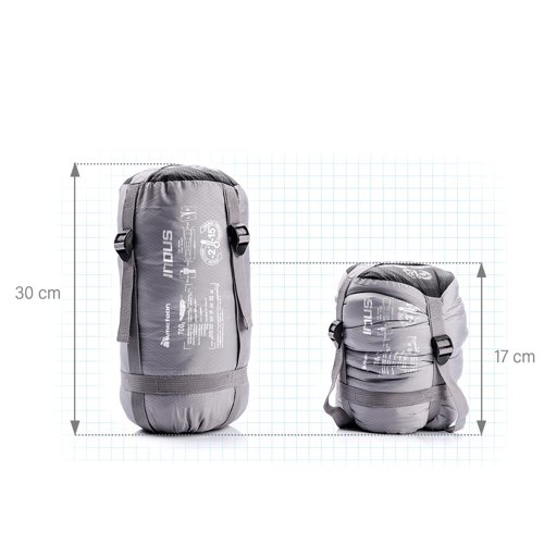 Sleeping bag Meteor Indus R gray / black