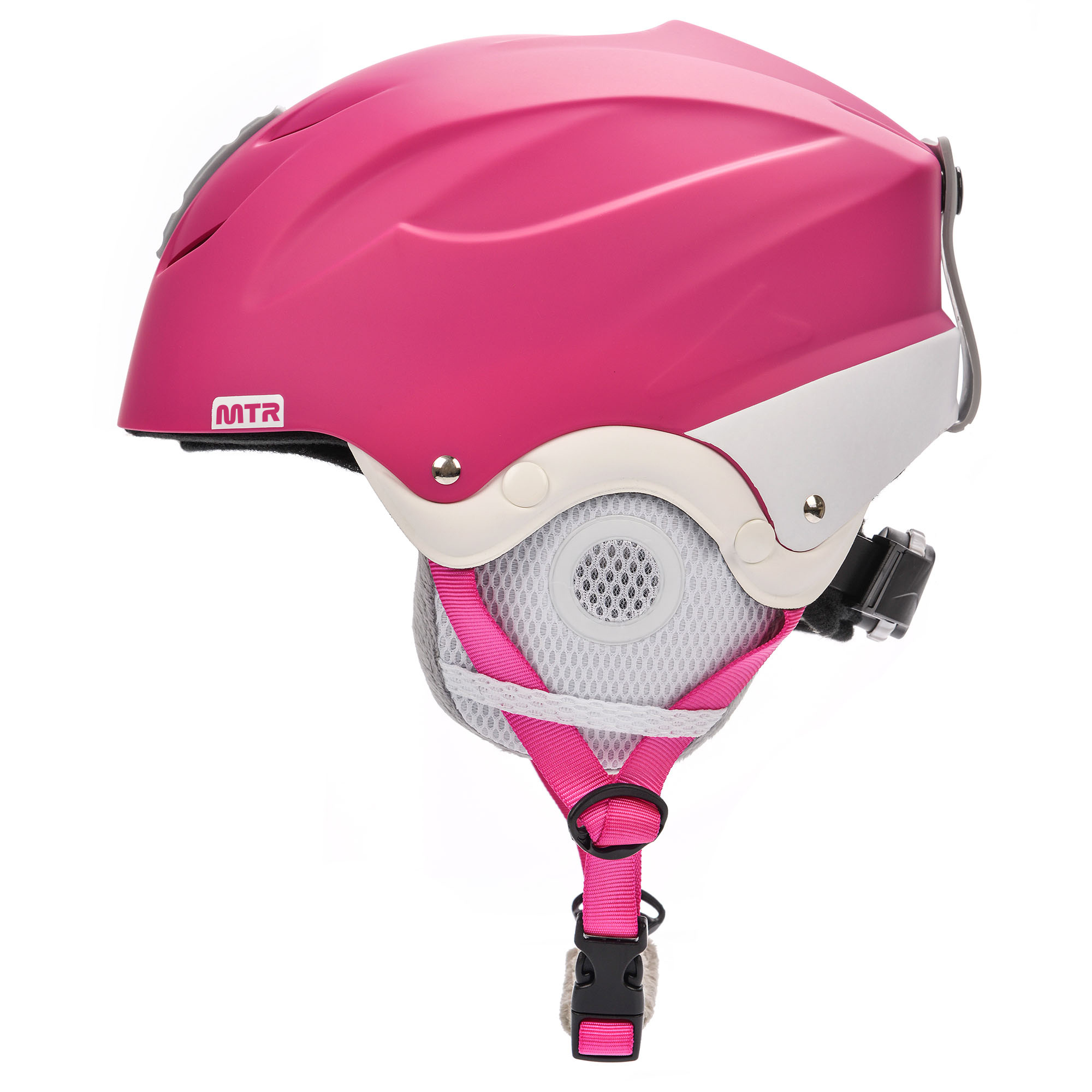 Ski helmet Meteor Lumi M 5558 cm pink / white White/pink \ M