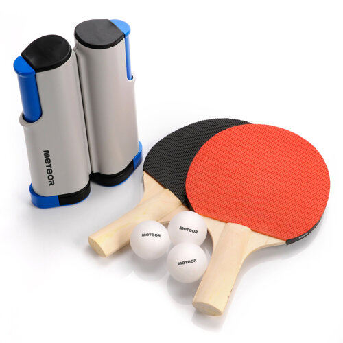 Table tennis set Meteor rollnet, 2 rackets + 3 balls