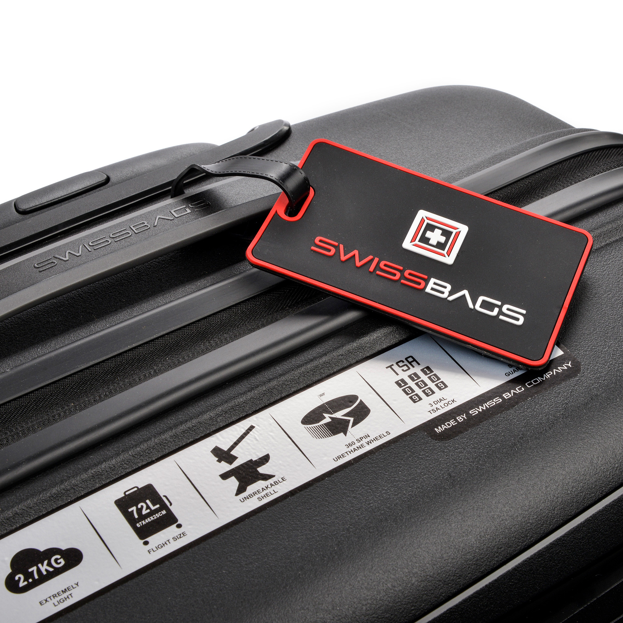 SwissBags Wave Medium Koffer 67cm schwarz Mittel \ Black Kategorie