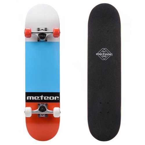 Skateboard Meteor Salty rot/blau