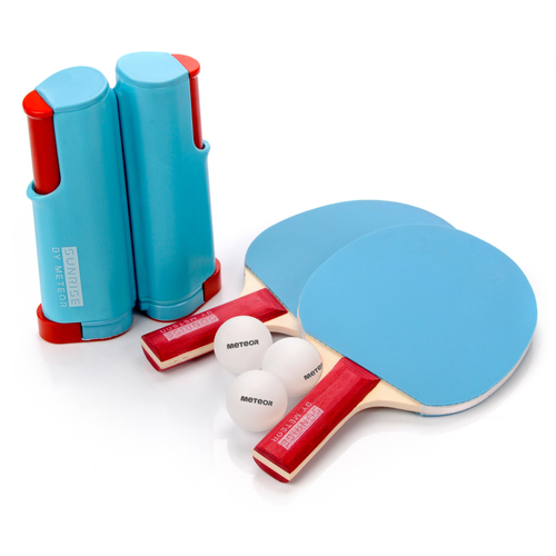 Tischtennis-Set Meteor Sunrise Rollnet blau