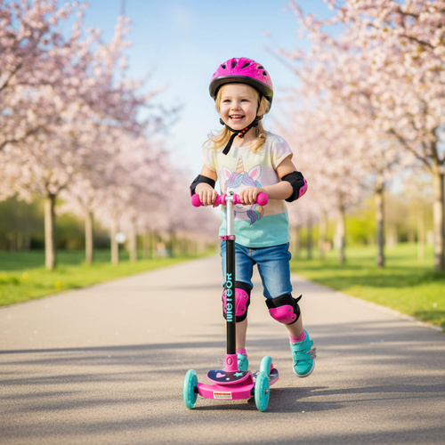 Three-wheel scooter Meteor Funny pink