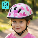 Kids bike helmet KS06 XS 44-48 cm Pink hearts