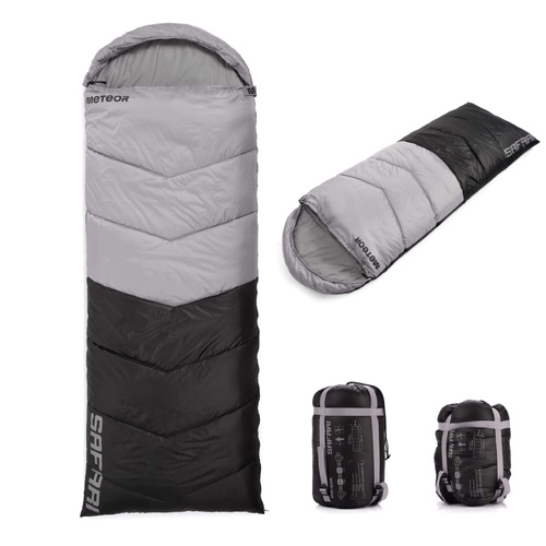 Sleeping bag Meteor Safari L grey/black