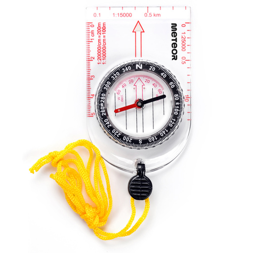 Compass Meteor semicircular with ruler