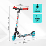 Scooter Meteor Dragon LED Wheels, Handbrake, Foldable
