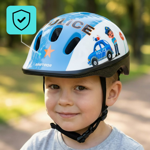 Kask rowerowy dla dzieci Meteor KS06 XS 44-48 cm Police