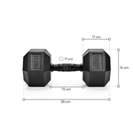 Hexagonale Hantelstange 17.5 kg Meteor