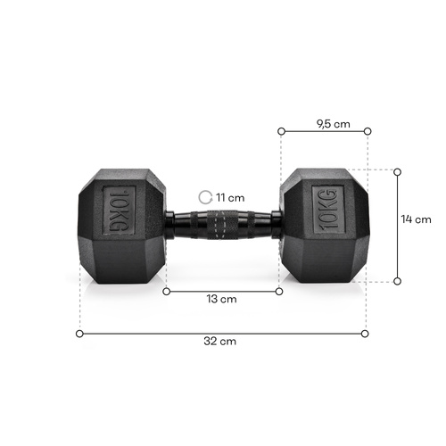 Meteor Hexagonal Dumbbell 10 kg