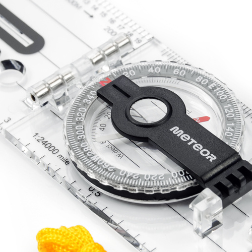 Folding compass Meteor with ruler and magnifying glass
