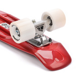 Plastic skateboard Meteor maroon/white/silver