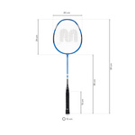 Badminton Set Meteor 2 rackets, 6 ailerons blue