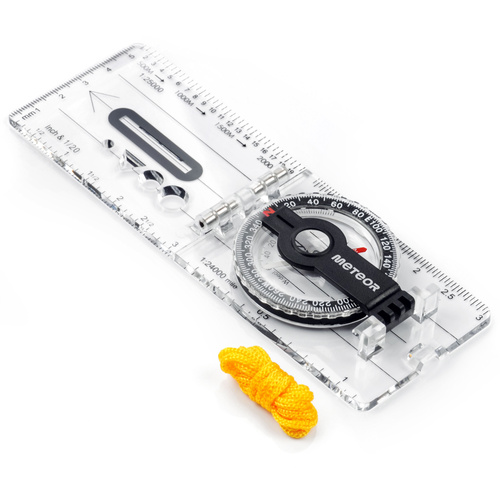 Folding compass Meteor with ruler and magnifying glass