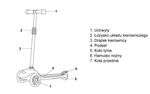 METEOR SCOOTER THREE-WHEEL WITH LED WHEELS TUCAN BIRDS