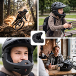 Fullface-Fahrradhelm Meteor Hydra L 58-61 cm schwarz