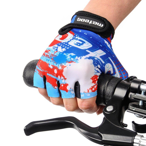 Fahrradhandschuhe Meteor Kids S Map blau