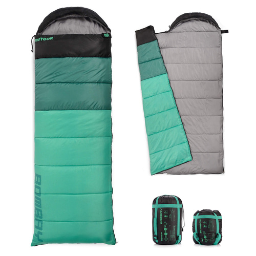 Sleeping bag Meteor Bombay L mint/black