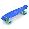 Meteor Kunststoff-Skateboard gelb/mint/dunkelgrün