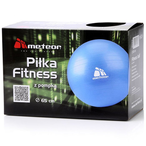 Fitness ball Meteor 65 cm with pump blue