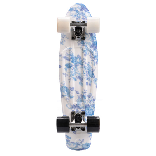 Plastic skateboard Meteor Multiboard Flowers white