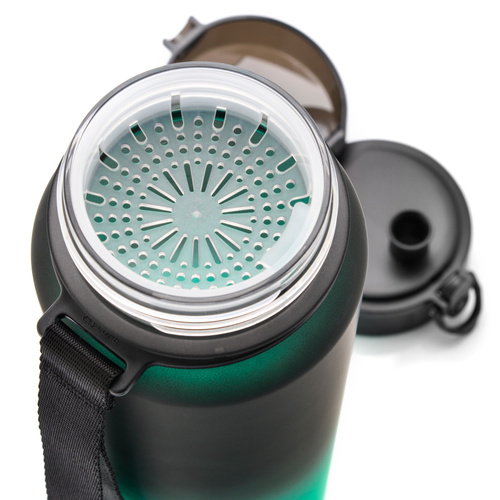 Meteor sports water bottle 1000 ml black/green
