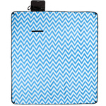 Picnic Blanket Meteor XL 180x200 cm Zigzag blue