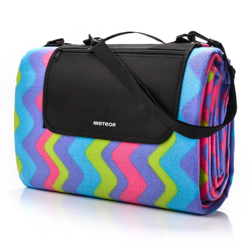 Picnic Blanket Meteor  2XL 200x200 cm Zigzag Multicolor