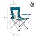 Meteor Tripper folding chair sea colour
