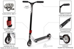 Meteor Edge Tretroller silber