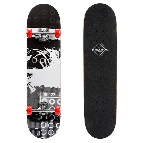 Holz-Skateboard Meteor schwarz/grau