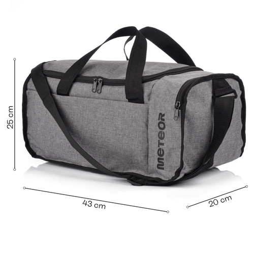 Fitness bag Meteor Nanuq 20 l grey melange/black