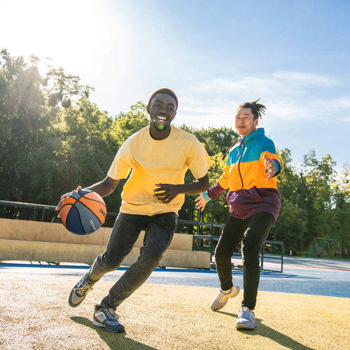Basketball Meteor What's up 7 blau/orange