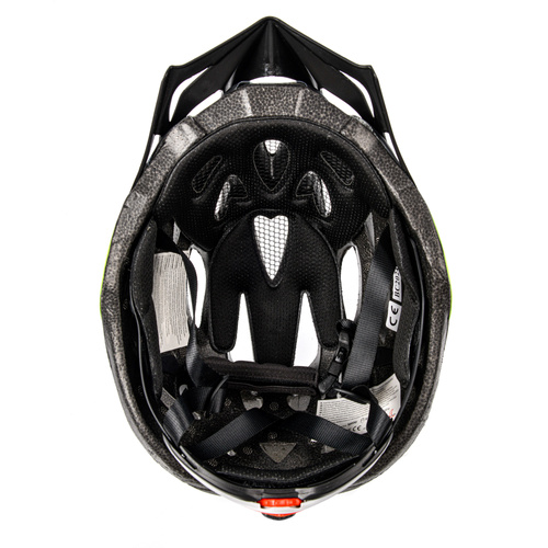 Kask rowerowy Meteor MV29 Drizzle M 55-58 cm czarny/neonowy zielony