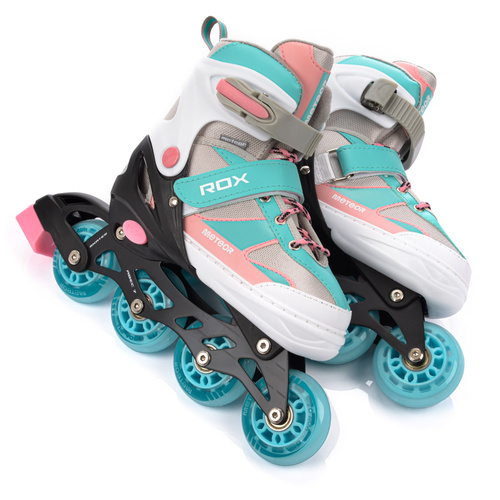 Meteor Rox M Rollerskates 34-37 rosa/hellblau