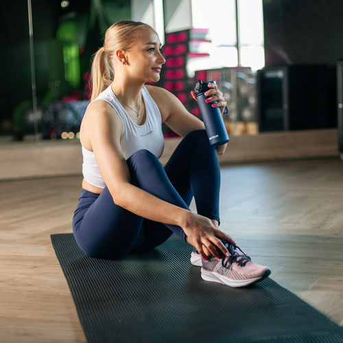 Sports water bottle Meteor 650 ml navy blue