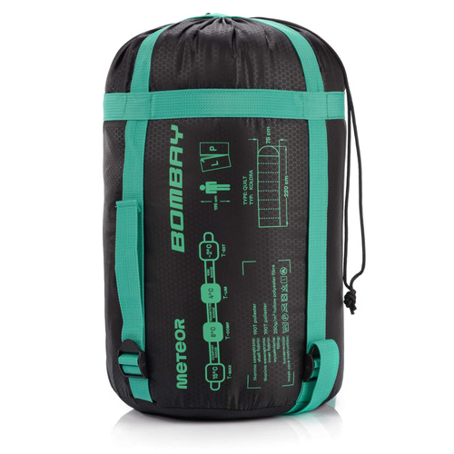 Sleeping bag Meteor Bombay L mint/black
