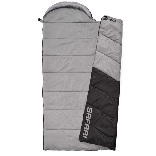 Meteor Schlafsack Safari R grau/schwarz