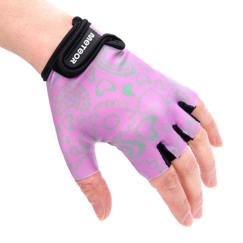 Meteor Kids S Flower cycling gloves