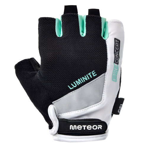 Bike gloves Meteor Gel GX37 XXL white/mint