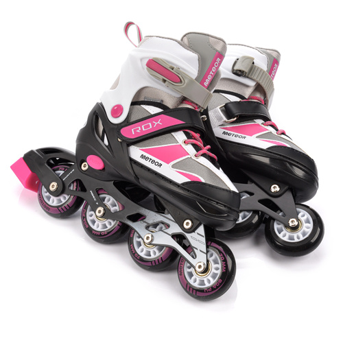 Meteor Rox M Rollerskates 34-37 rosa/grau