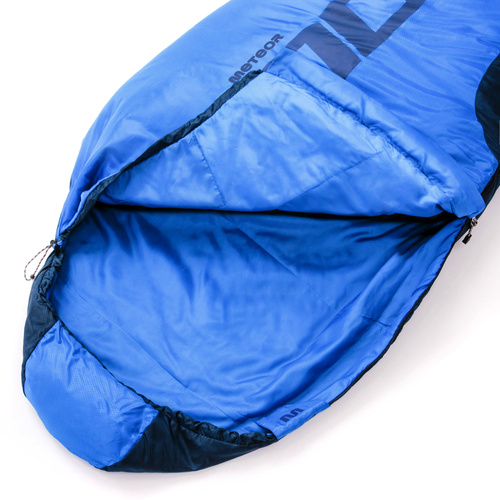 Schlafsack Meteor Indus R navy blau/blau