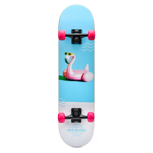 Meteor Holz-Skateboard Flamingo