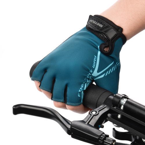 Bike gloves Meteor MX11 M dark blue/light blue